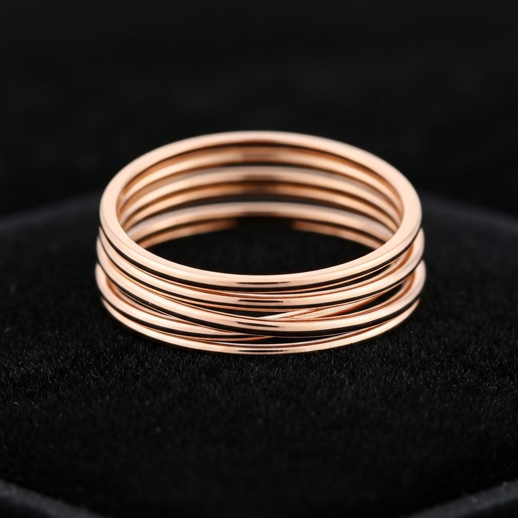 14K Rose Gold Stackable Band