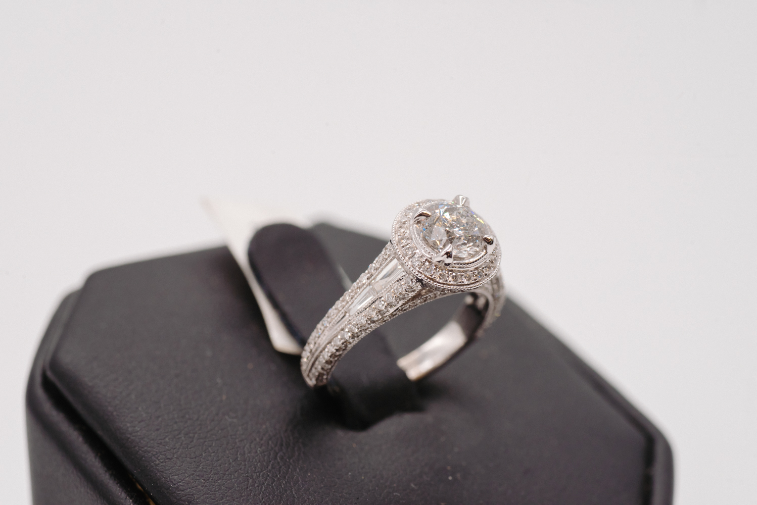 Vintage Milgrain Halo Ring
